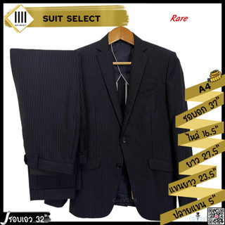 ชุดสูท Suit Select สีดำลายทาง ไซส์ A4 (ผ้าสวยไม่เหมือนใคร)