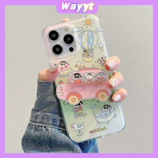 💖จัดส่ง24ชม💖iPhone 14 13 12 11 Pro Max เคส for เคสไอโฟน11 น่ารัก บางเบาพกพาง่าย การ์ตูน เครยอนชินจัง รถ พร้อมขาตั้ง Case