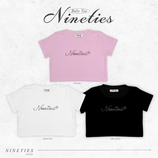 Nineties Design_เสื้อครอปรีดเพชร_Crop_Nineties Baby Tee