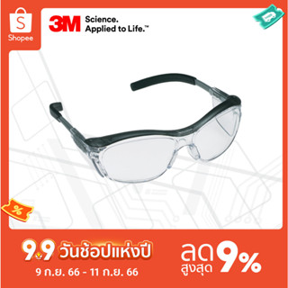 3M™ แว่นตานิรภัย  รุ่น Nuvo™ 11411 เลนส์ใส กรอบสีเทา