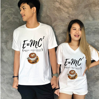 เสื้อยืดลายกาแฟ คำคมกาแฟ เสื้อกาแฟ ร้านกาแฟ EMC Cotton Comb 30 พรีเมี่ยม