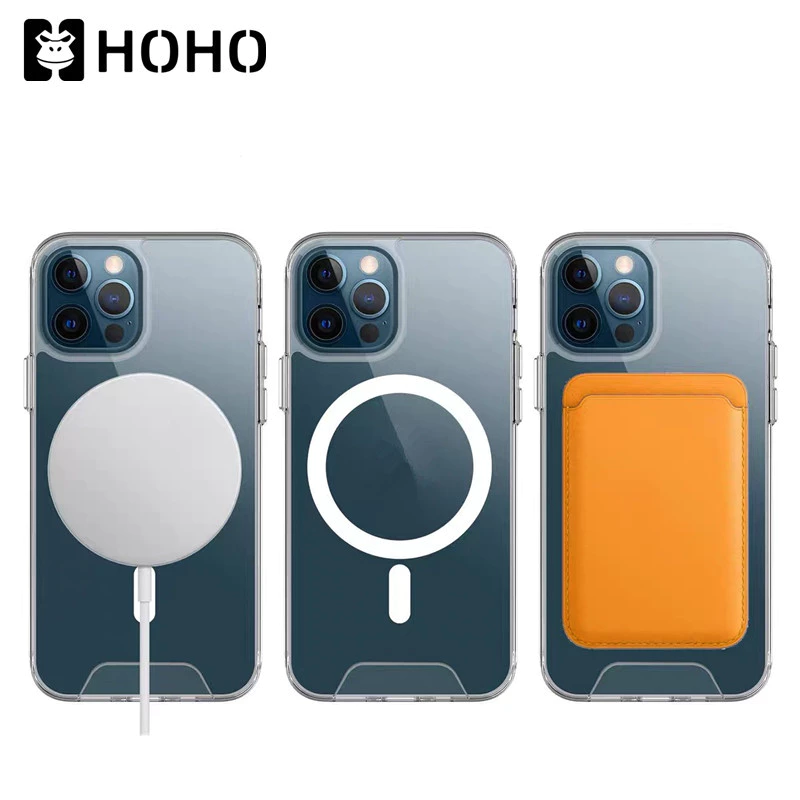 เคสกันกระแทกใส เคสแม่เหล็ก ใช้สำหรับ iPhone 17 Air 11 12 13 14 15 16 17 Pro Max Mini Plus Wireless charger Magnetic Case thumbnail 3