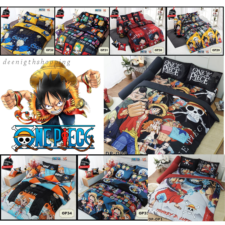 One piece ชุดผ้าปูที่นอน+ผ้านวม ชุดเครื่องนอน วันพีช SWEET DREAMS สวีทดรีม วันพีซ ลูฟี่ หมวกฟาง