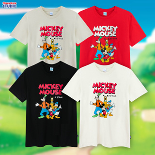 Disney Men &amp; Boy Mickey Mouse &amp; Friends T-Shirt  - เสื้อยืดผู้ชายและเด็ก  มิกกี้เมาส์และผองเพื่อน  สินค้าลิขสิทธ์แท้100% characters studio