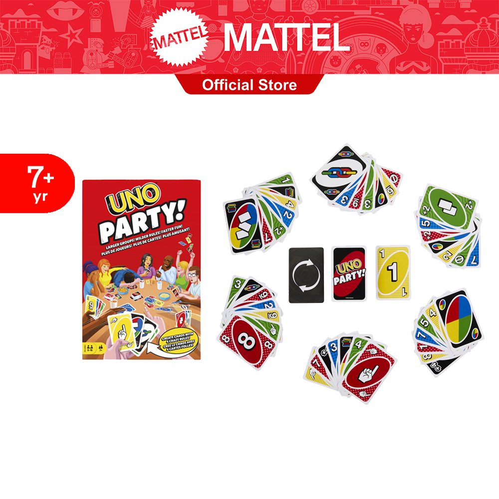Mattel UNO Party แมทเทล เกมการ์ด อูโน่ ปาร์ตี้ (สำหรับ 6-16 คน) HMY49