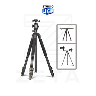 Qzsd Q298H tripod camara Aluminum alloy tripod  วัสดุเป็น Aluminum alloy แข็งแรงทนทานน้ำหนักเบา สามารถใช้งานมุม TOP ได้