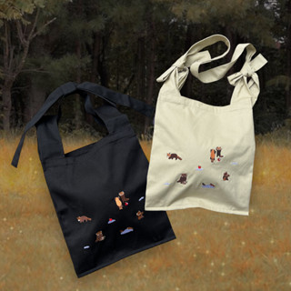 katji / พร้อมส่ง shopping bag กระเป๋าย่ามถือได้หลายทรง