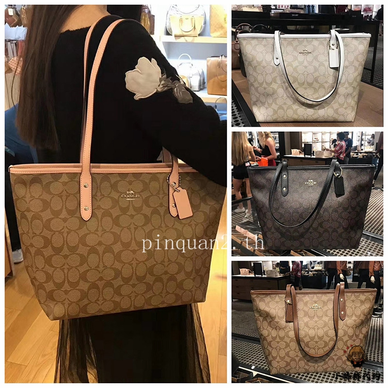 แท้💯%(ใบแจ้งหนี้+ฉลาก) COACH F58292 ผู้หญิง กระเป๋าถือ กระเป๋าสะพายข้าง