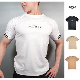 เสื้อยืดคอกลมแขนสั้น แถบแขนสุดเท่