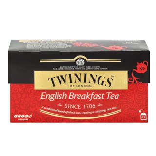 Twinings ทไวท์นิงส์ ชาอิงลิชเบรกฟาสต์  2กรัม x25ซอง of London English Breakfast tea ชาซอง ชา