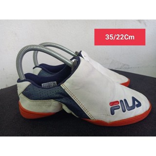 Fila Size 35 ยาว 22 Cm  รองเท้ามือสอง  ผู้หญิง เท้าเล็ก   แฟชั่น ลำลอง ทำงาน