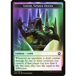 [MTG] Lolth, Spider Queen Emblem [AFR] [ARTIFACT] [COMMON] [FOIL] [ENG] (การ์ดเมจิค / Magic the Gathering)