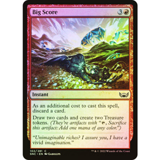 [MTG] Big Score [SNC] [RED] [COMMON] [FOIL] [ENG] (การ์ดเมจิค / Magic the Gathering)