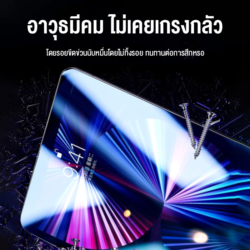 ฟิล์มกระจกเต็มจอ แปะง่าย การจัดตำแหน่งอัตโนมัติ สำหรับ ipad air4 / 5 10.9 gen7 / 8 / 9 10.2 gen5 / 6 กันรอย ฟิล์มใส