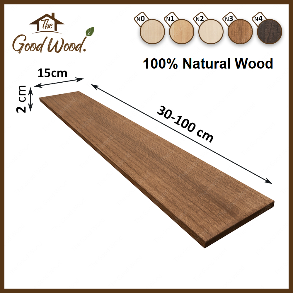 (จัดส่ง1-2วัน) ชั้นวางของ ไม้เพาโลเนีย หนา 20mm. กว้าง 15cm.ยาว 30-100cm.เกรดABลายธรรมชาติ PAULOWNIA