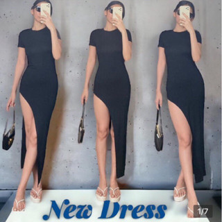 Dress แหวกซ้าย รัดรูป ดูsizeรูปสุดท้ายค่ะ