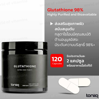 Toniiq Ultra High Strength Glutathione Capsules, 1000mg 120 Capsules (Sku.2089)