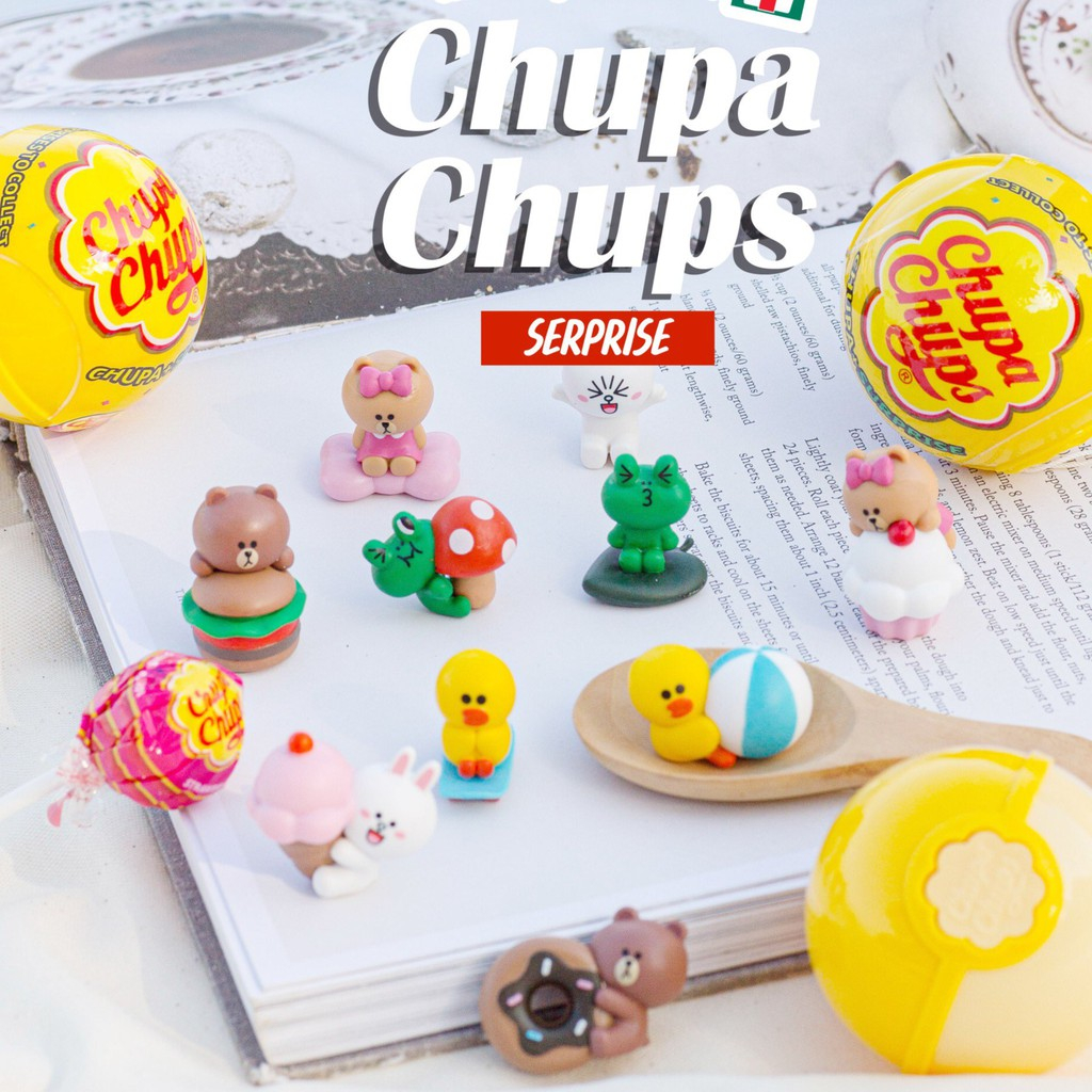 [พร้อมส่ง] Chupa Chups x line friends ,ไพม่อน ,เจ้าหญิงดิสนีย์ ไข่เซอร์ไพรส์ กล่องสุ่ม
