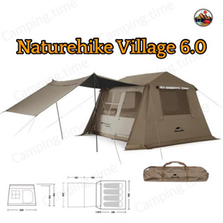 🔥Naturehike Village6.0 เต็นท์กางออโต้ อุปกรณ์ครบชุด ของแท้100%