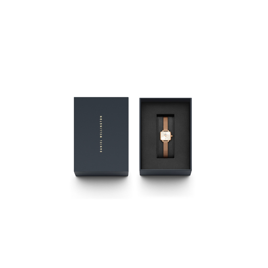 (ทักแชทรับโค้ด) Daniel Wellington นาฬิกา QUADRO MINI MELROSE CHAMPAGNE