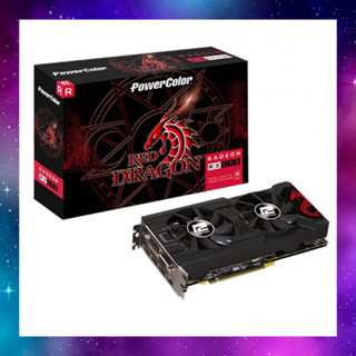 VGA (การ์ดแสดงผล) POWERCOLOR RED DRAGON RADEON RX570 570 - 4GB GDDR5 ใช้งานปกติ