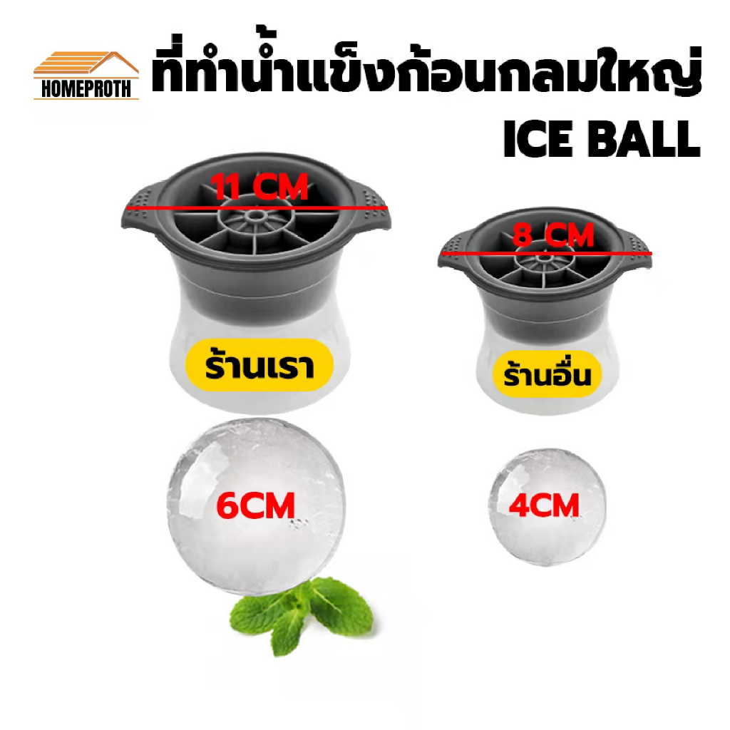 พร้อมส่งhomeproth/ แม่พิมพ์ทำน้ำแข็งก้อนกลม ที่ทำน้ำแข็งก้อนกลม พิมพ์น้ำแข็ง ซิลิโคนทำน้ำแข็ง​ ไอซ์บอล ice maker