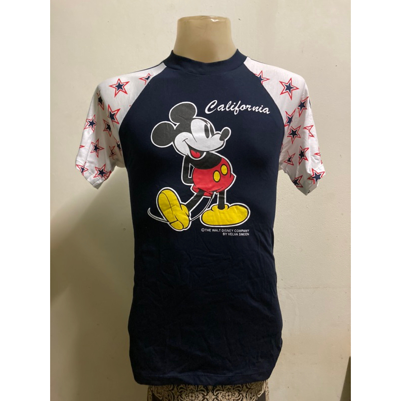 เสื้อยืด แขนดาว ลายมิกกี้เมาส์ สไตล์วินเทจ