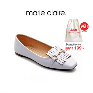 Bata บาจา ยี่ห้อ Marie Claire รองเท้าส้นแบน รองเท้าแบบบัลเลต์ รองเท้าสวม รองเท้าหุ้มส้น รองเท้าสุภาพสำหรับผู้หญิง รุ่น CREZZ สีม่วงอ่อน 5709271