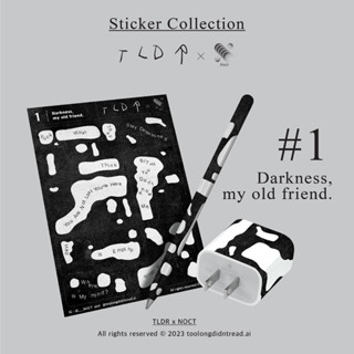 TLDR X NOCT - Darkness, my old friend: Type C Charger &amp; Apple Pencil Sticker (สติกเกอร์ติดหัวชาร์จและปากกา Apple Pencil)