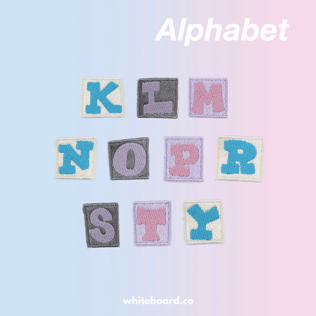 Whiteboard.co Patch for Phone Case - Alphabet แพทช์ตุ๊กตาติดตกแต่ง ตัวอักษร K-Y (ซื้อผ่าน Shopee Video ลด 30%)