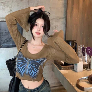 ❣️ Z35 เสื้อไหมพรมแขนยาวสไตล์เกาหลี