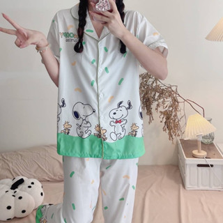 New‼️ชุดนอนไหมอิตาลีลายสนู้ปปี้🥣🐶