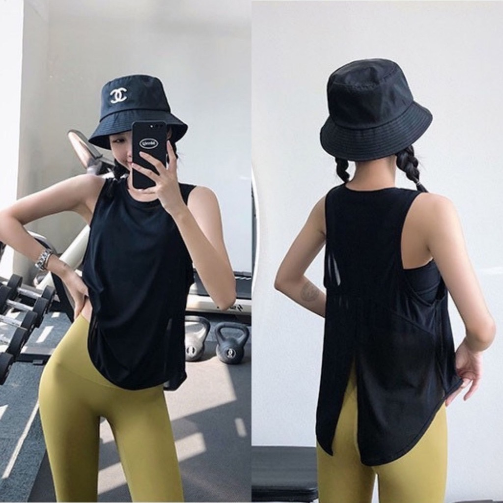 Braclothes#3021-1 เสื้อกล้ามคลุมสปอร์ตบรา ผ้าซีทรู ผูกหลังได้