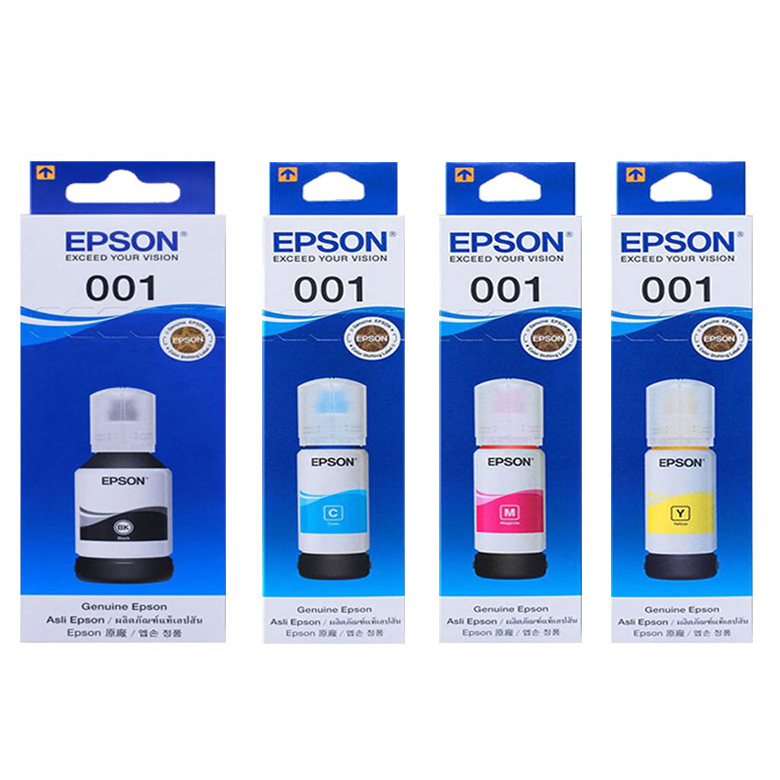หมึกแท้ Ink Epson001 BK,C,M,Y  L4100/6100