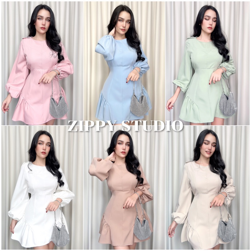 Ava Dress (เอวาเดรส) เดรสสั้นผ้าเปเป้