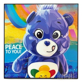 รูปภาพตุ๊กตา หมี Harmony Care Bears หมีแคร์แบร์ รูปภาพ​ติด​ผนัง​ pop art การ์ตูน cartoon แต่งบ้าน ของขวัญ กรอบรูป