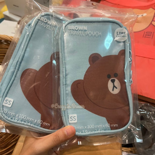 BROWN TRAVEL POUCH 🧊 🧊 กระเป๋าจัดระเบียบ เก็บของจุกจิก ใส่อุปกรณ์สายชาร์จ ใส่เม้าส์ก็ได้