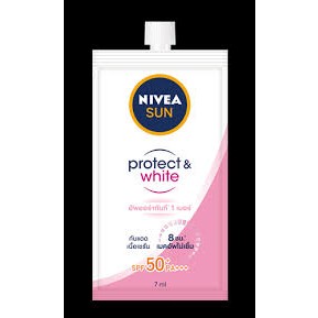 Nivea Sun Protect &amp; White Up Aura Serum SPF50+ PA+++ 7ml นีเวีย ซัน โพรเท็คแอนด์ไวท์ แบบซองขนาด7กรัม