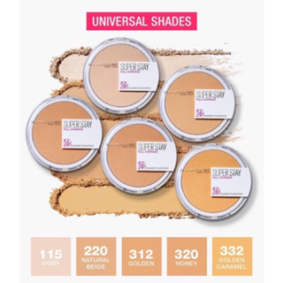 ปกติ 329 แท้ ใหม่ MAYBELLINE NEW YORK Superstay Powder Foundation แป้งพัฟผสมรองพื้น 6g แป้งผสมรองพื้น ติดทน คุมมัน เนียน