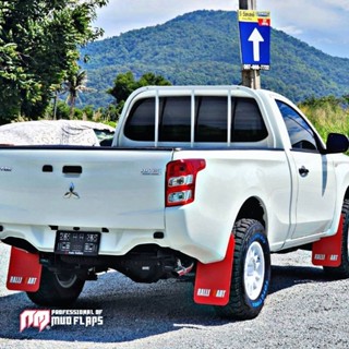 บังโคลนรถยนต์ สีแดงสว่าง RALLIART โลโก้นูน (เฉพาะแผ่น 2คู่ หน้า-หลัง)