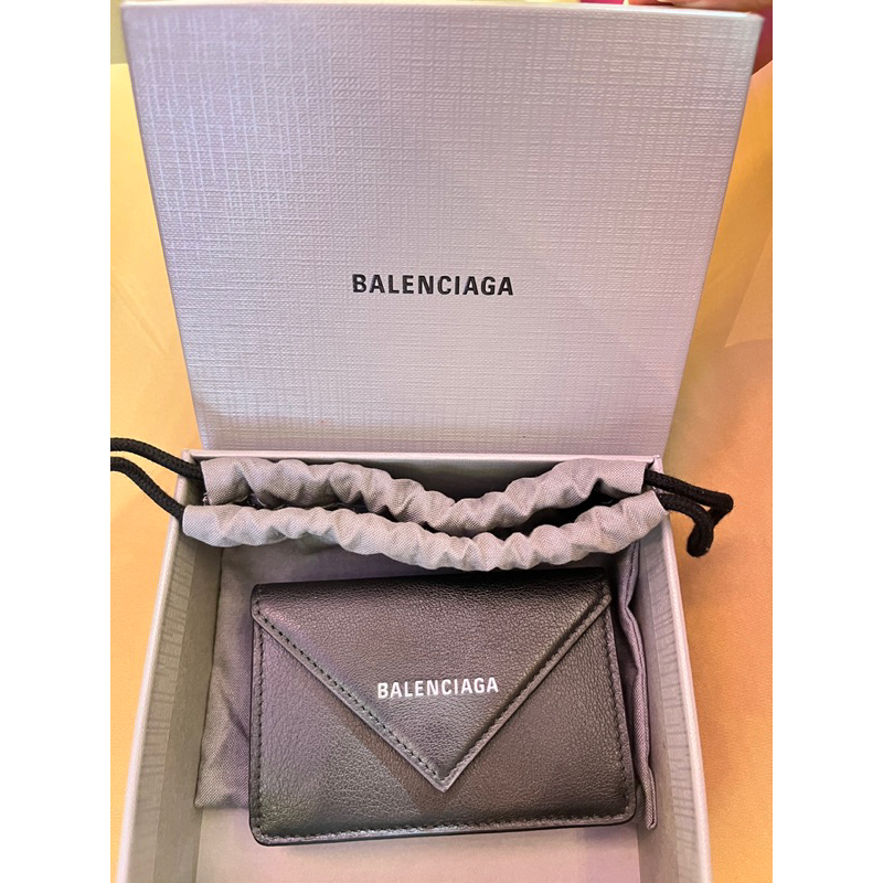 กระเป๋าตังค์แบรนด์เนม Balenciaga Paper mini wallet มือสองใหม่มาก!!!