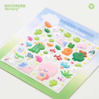 [Pre-order] RECORDER FACTORY - GARDEN FRIENDS WATER STICKER