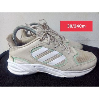 Adidas Size 38 ยาว 24 Cm  รองเท้ามือสอง  ผู้หญิง เท้าเล็ก แฟชั่น ลำลอง ทำงาน