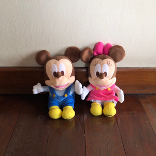 ตุ๊กตา มิกกี้เบบี้ มินนี่เบบี้ ดิสนีย์ ใส่ชุดเอี๊ยม Baby Mickey | Baby Minnie Disney ขนาด 11 นิ้ว