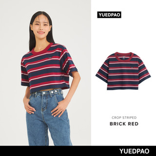 Yuedpao  ไม่ย้วย ไม่หด ไม่ต้องรีด ใส่สบาย เสื้อยืดครอปผู้หญิง  สี Brick Red