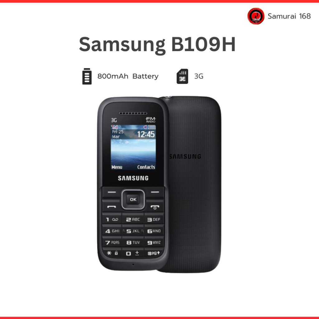 Samsung Hero 3G มือถือซัมซุงฮีโร่ B109H โทรศัพท์ปุ่มกด แป้นพิมพ์/เมนูไทย