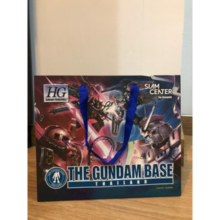 ถุงกระดาษ The Gundam base Thailand ลาย HG Gundam  thunderbolt