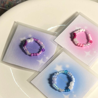 ☀︎ Beaded Rings 🩷💜🩵 พร้อมส่งจากไทย