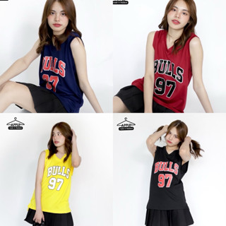 🌟STF_SHOP🌟เสื้อกล้ามกีฬา ลาย BULLS-97 มี 5สี อก46 ยาว28