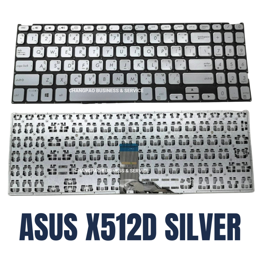 คีย์บอร์ด Keyboard Asus X512D,X512FA,X512DA,X512UA,X512UB,X515J,M515D,M509B,FL8850U (Silver)